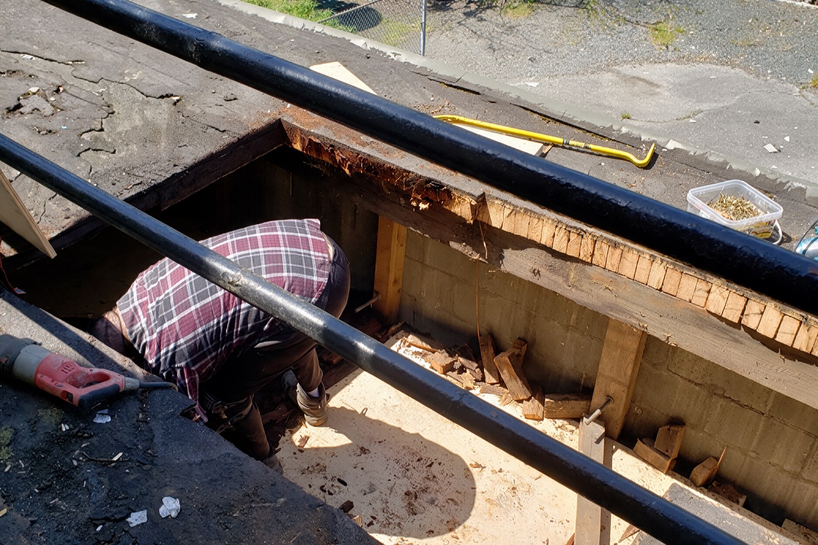 Before — Structural. Wood Rot Repair Vancouver, BC. Stop the rot co.