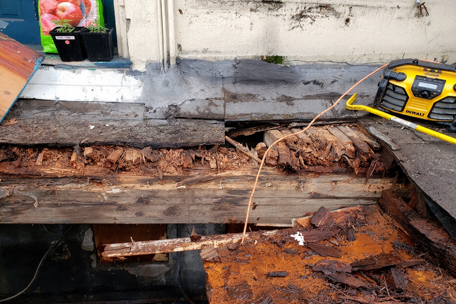 Before — Structural. Wood Rot Repair Vancouver, BC. Stop the rot co.